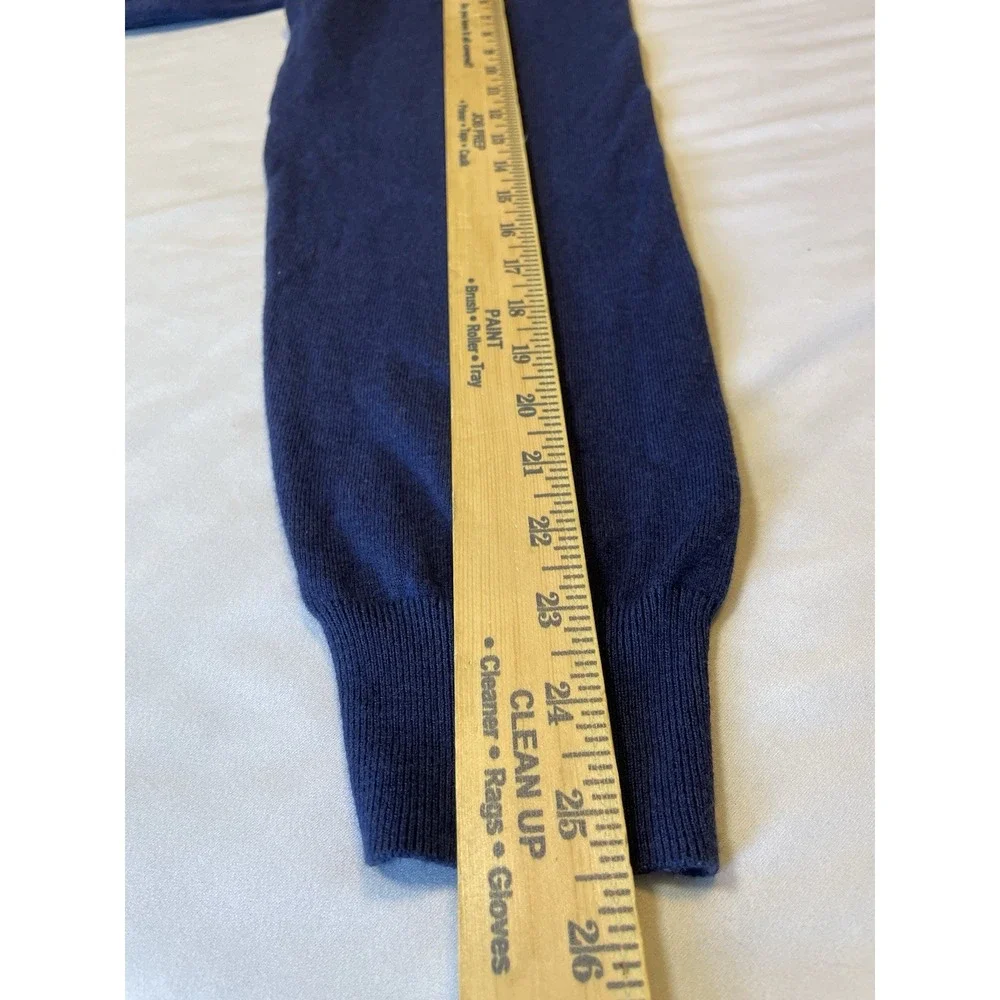 Peter Millar Blue SILK CASHMERE‎ Cotton V-Neck Jumper Pullover Sweater Size 2XL